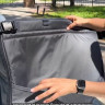 Автогамак для перевозки собак "Хвостатый пассажир" на треть заднего сиденья, серый